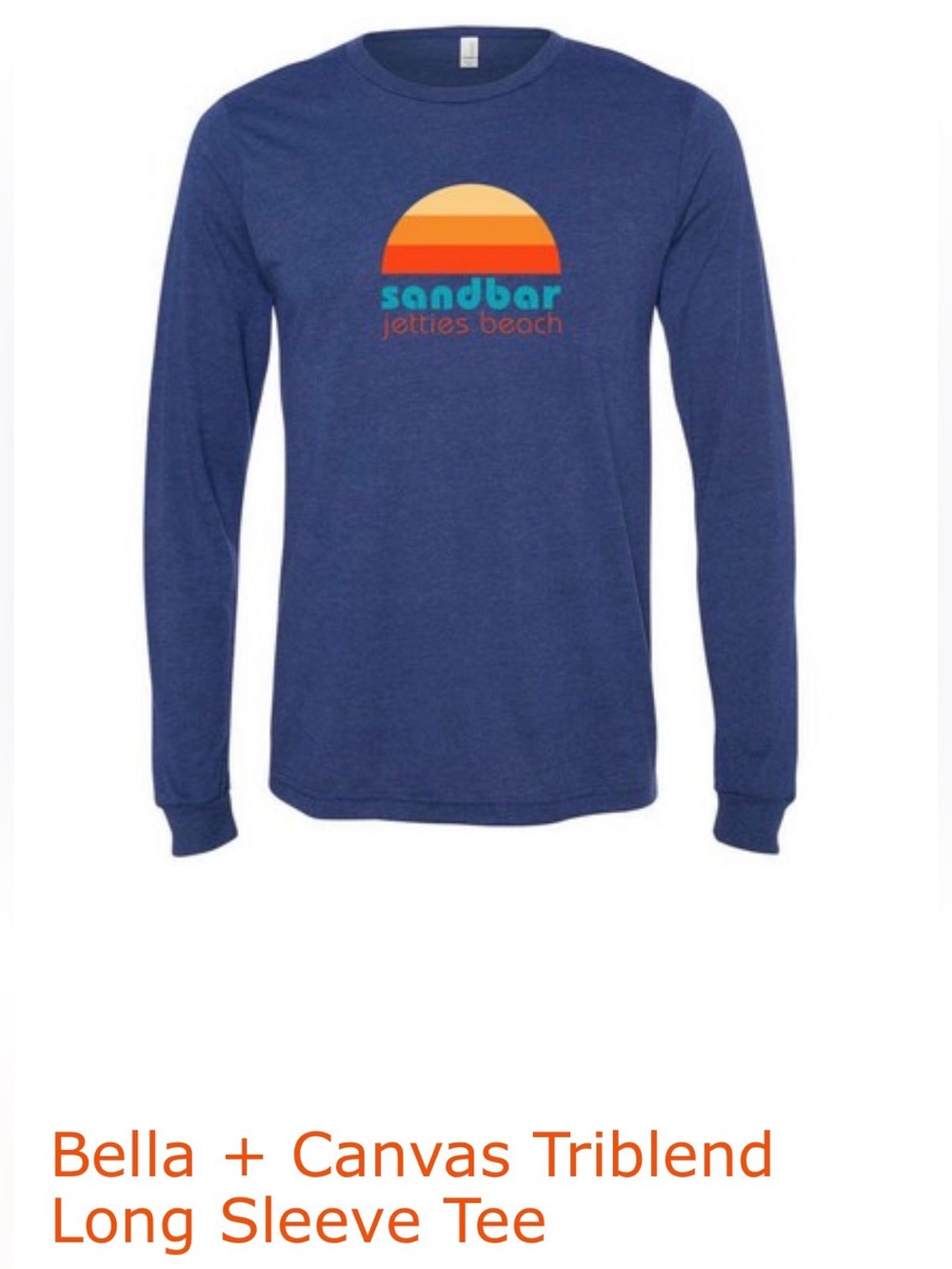 Sandbar Jetties Beach Long Sleeve T Shirt